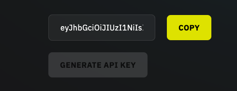 Created API key